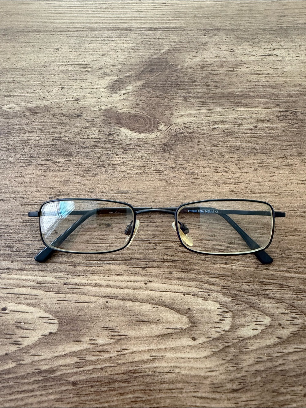 Randolph Engineering RE Elite Eyeglasses Frame Black Rectangular 52-21-145 USA
